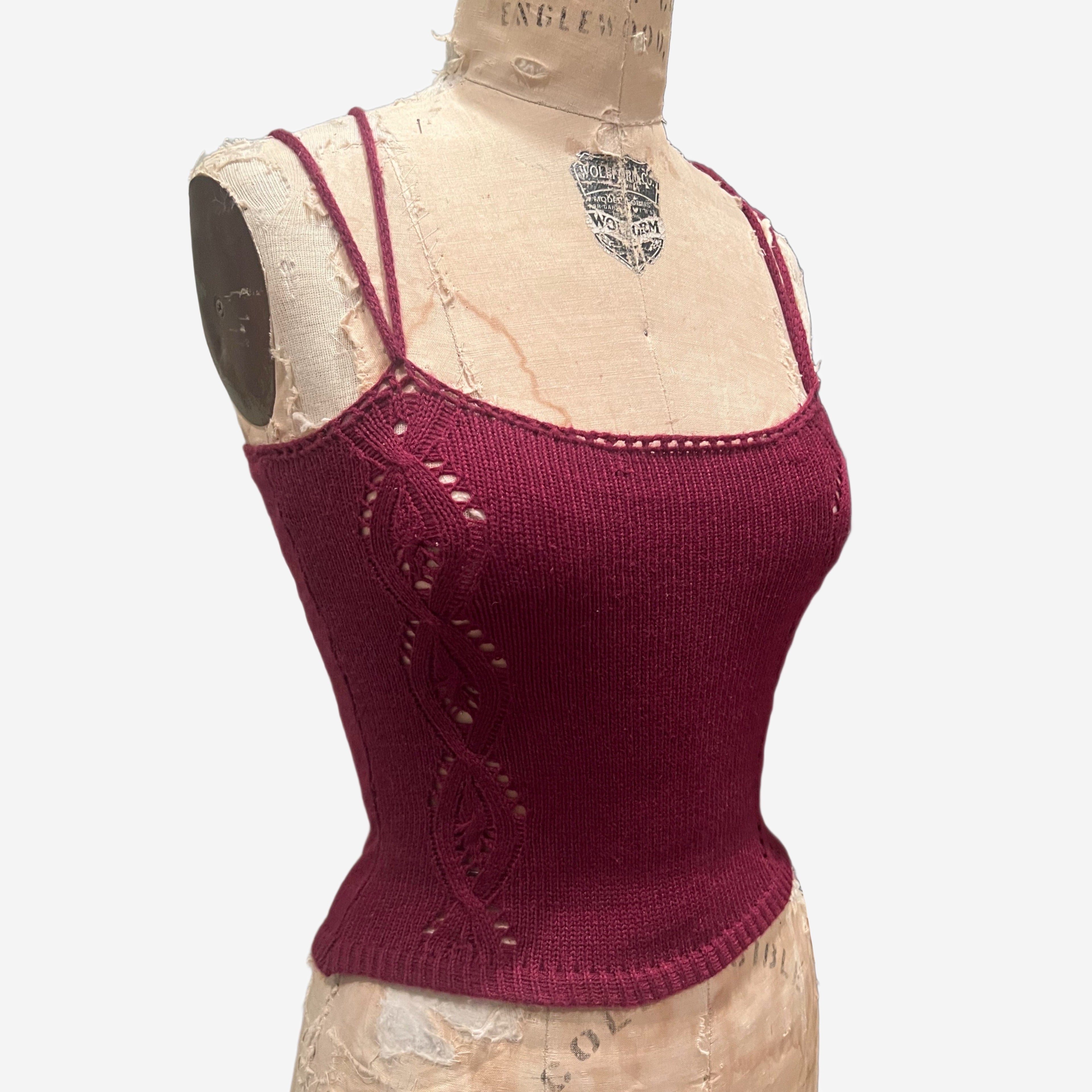 Cable knit tank