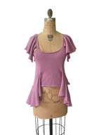 Flounced knit top no. 1