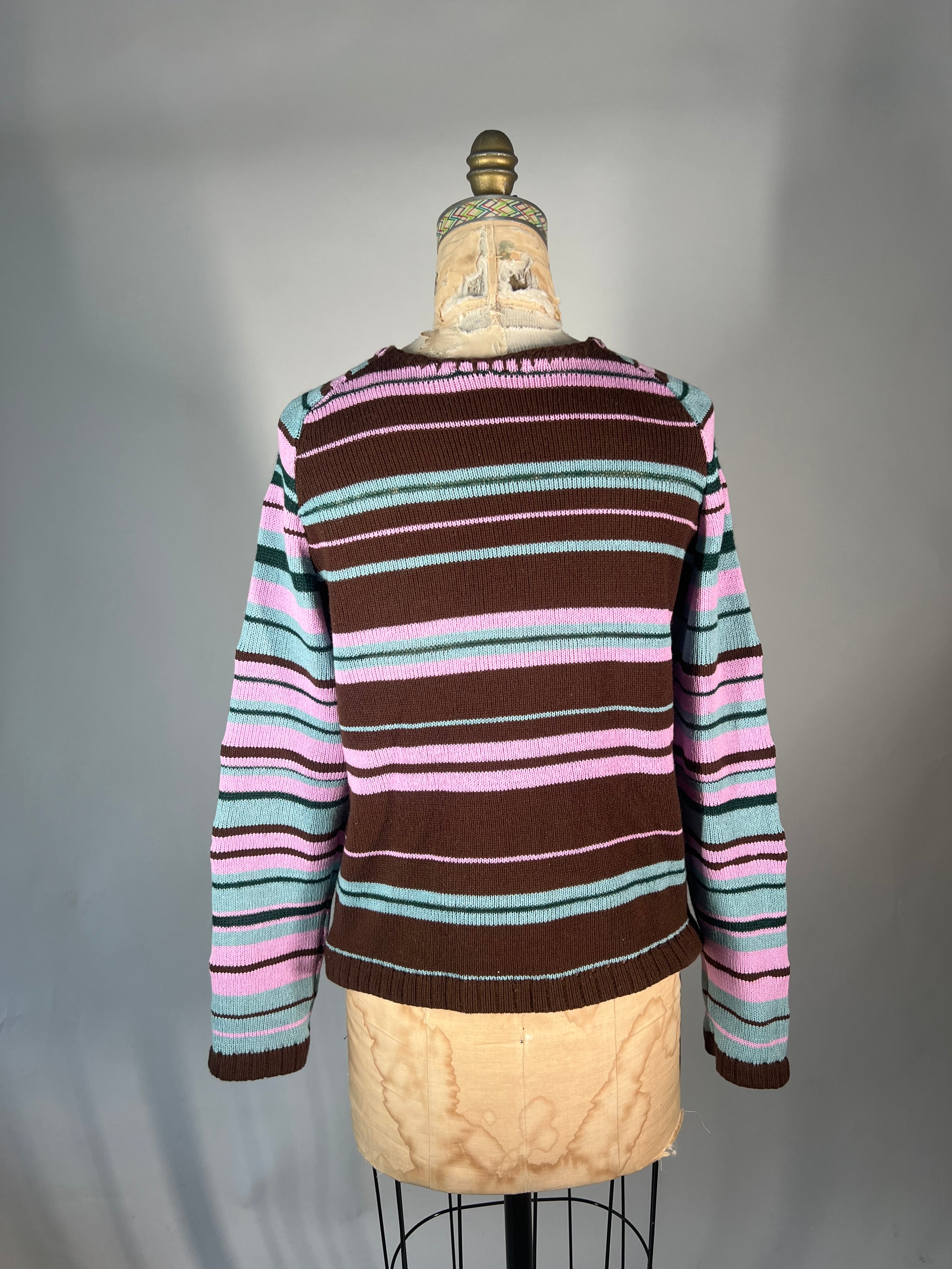 Scrap stripe sweater