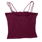 Cable knit tank