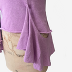 Flounced knit top no. 1