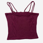 Cable knit tank