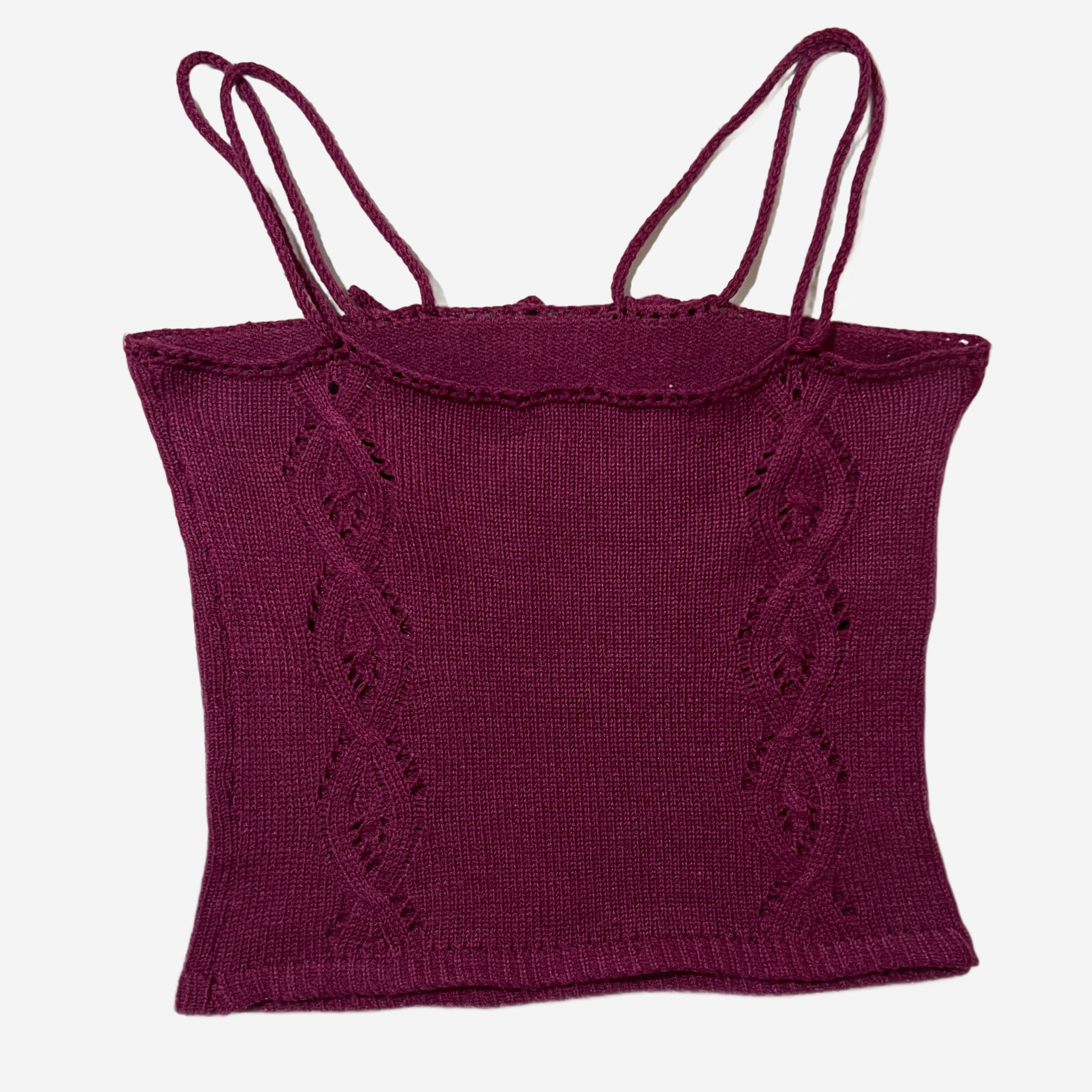 Cable knit tank