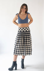 Reversible shoulder tie bra top