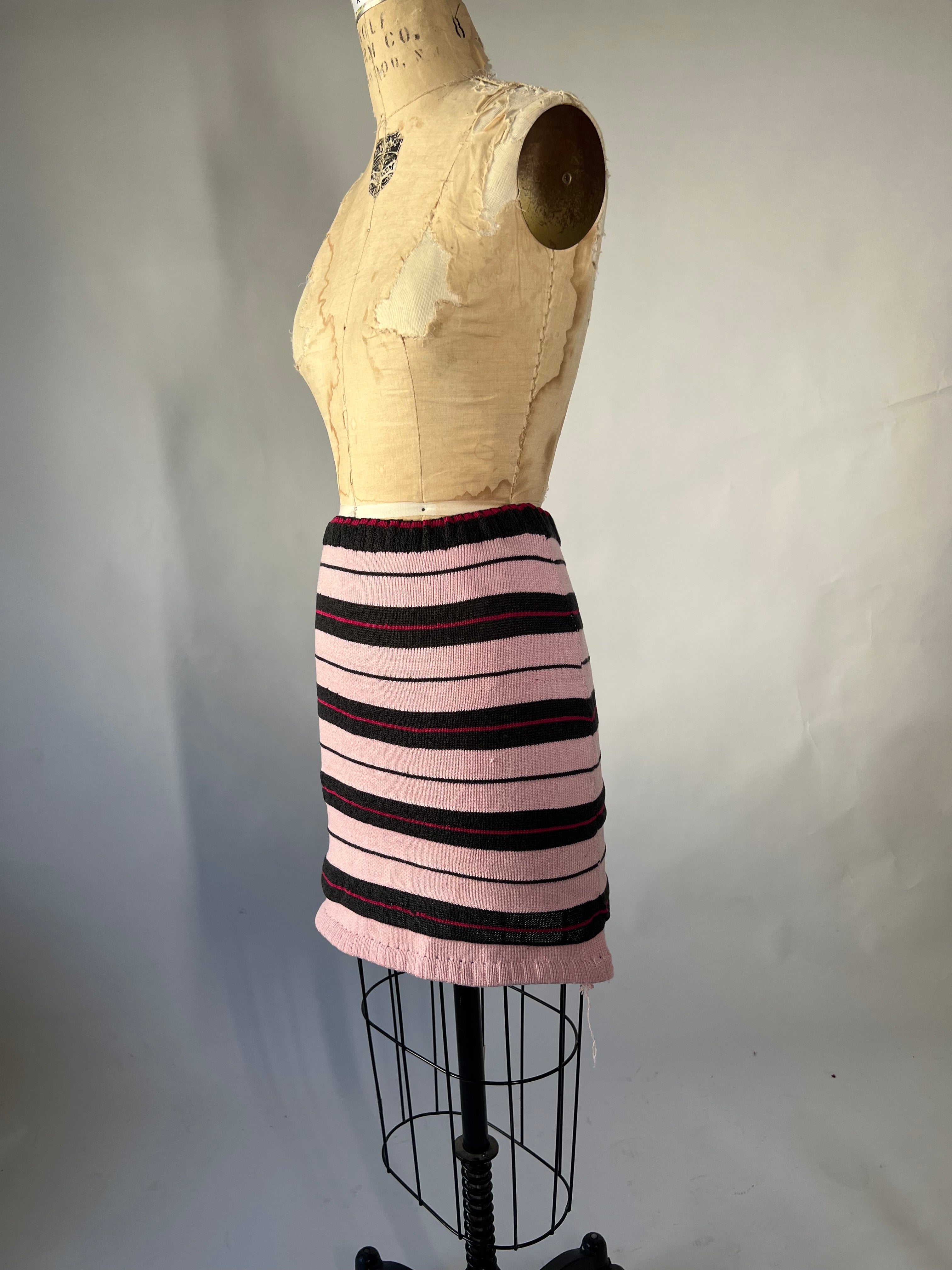 Scrap stripe skirt