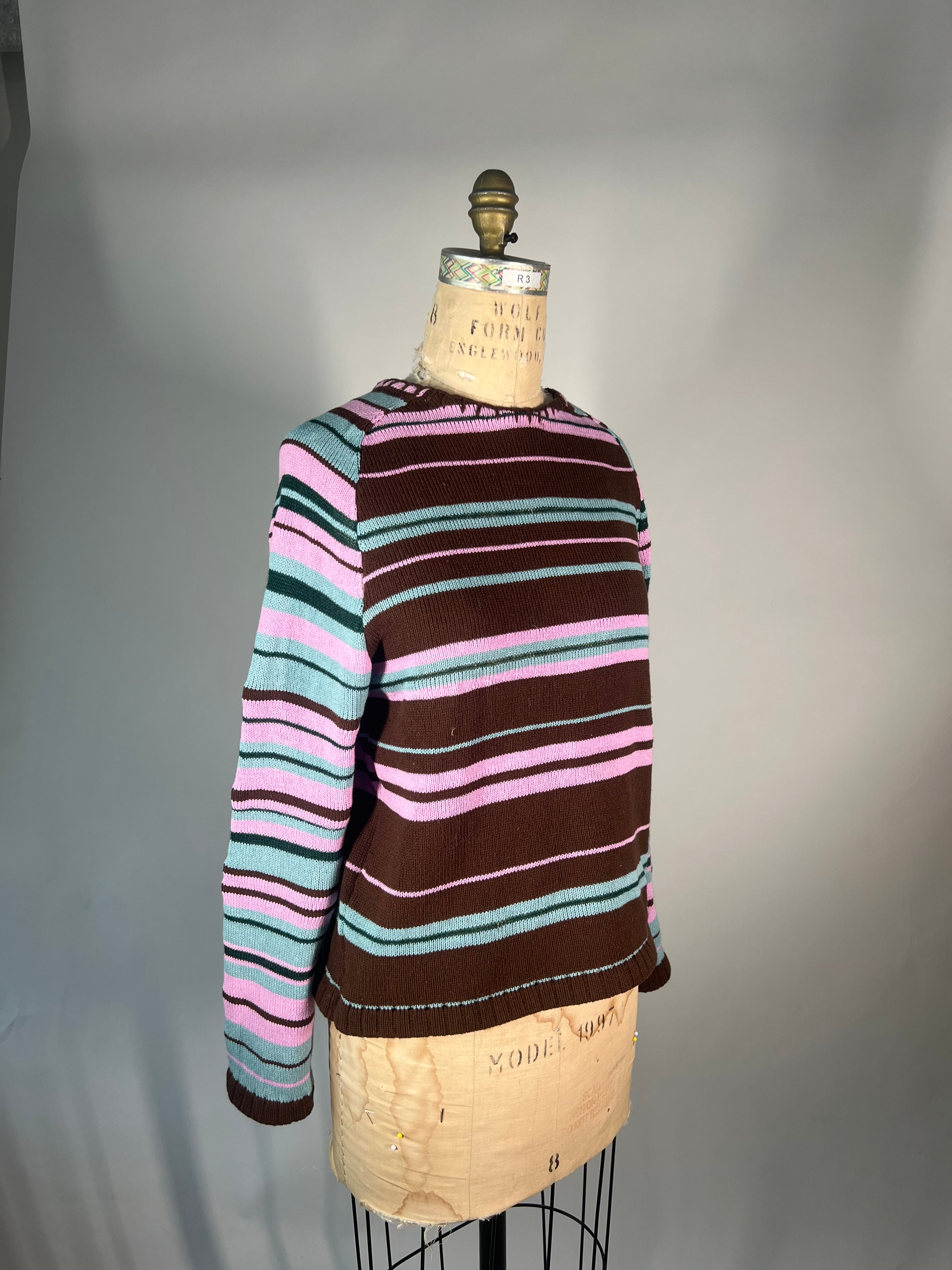 Scrap stripe sweater