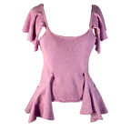 Flounced knit top no. 1