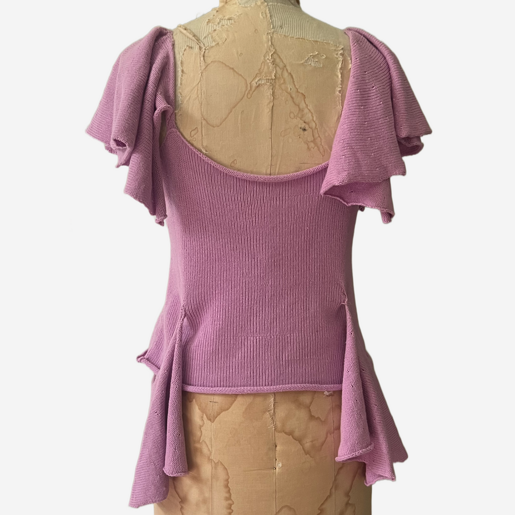Flounced knit top no. 1
