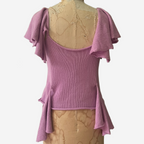 Flounced knit top no. 1