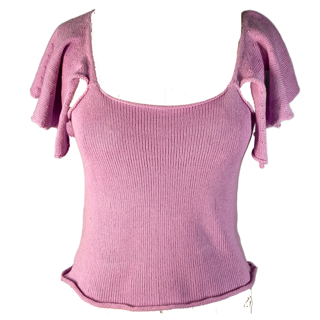 Flounced knit top no. 1