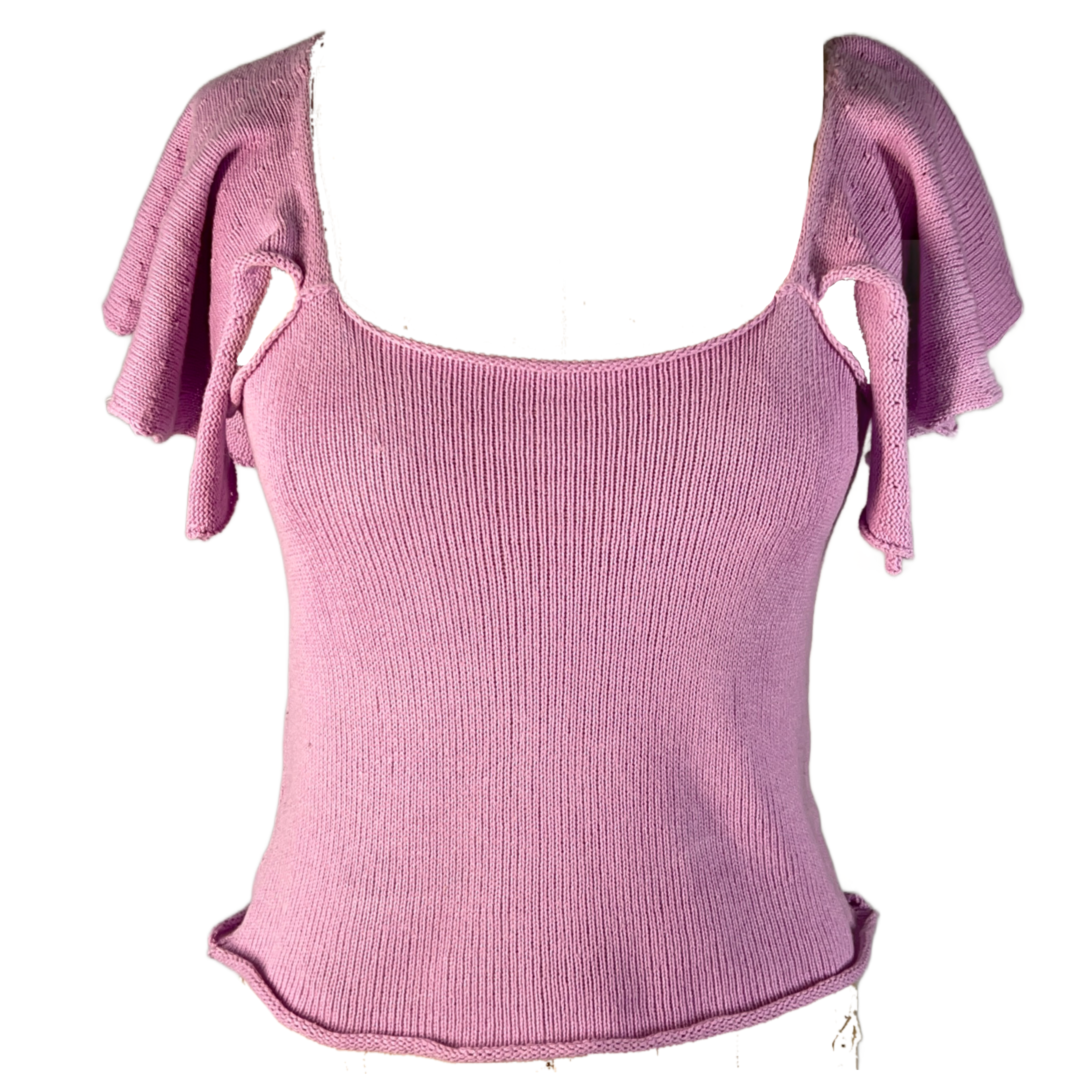 Flounced knit top no. 1