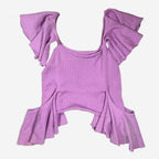 Flounced knit top no. 1