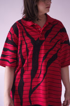 Zebra print striped top