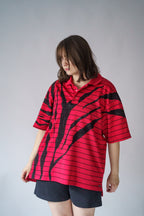 Zebra print striped top
