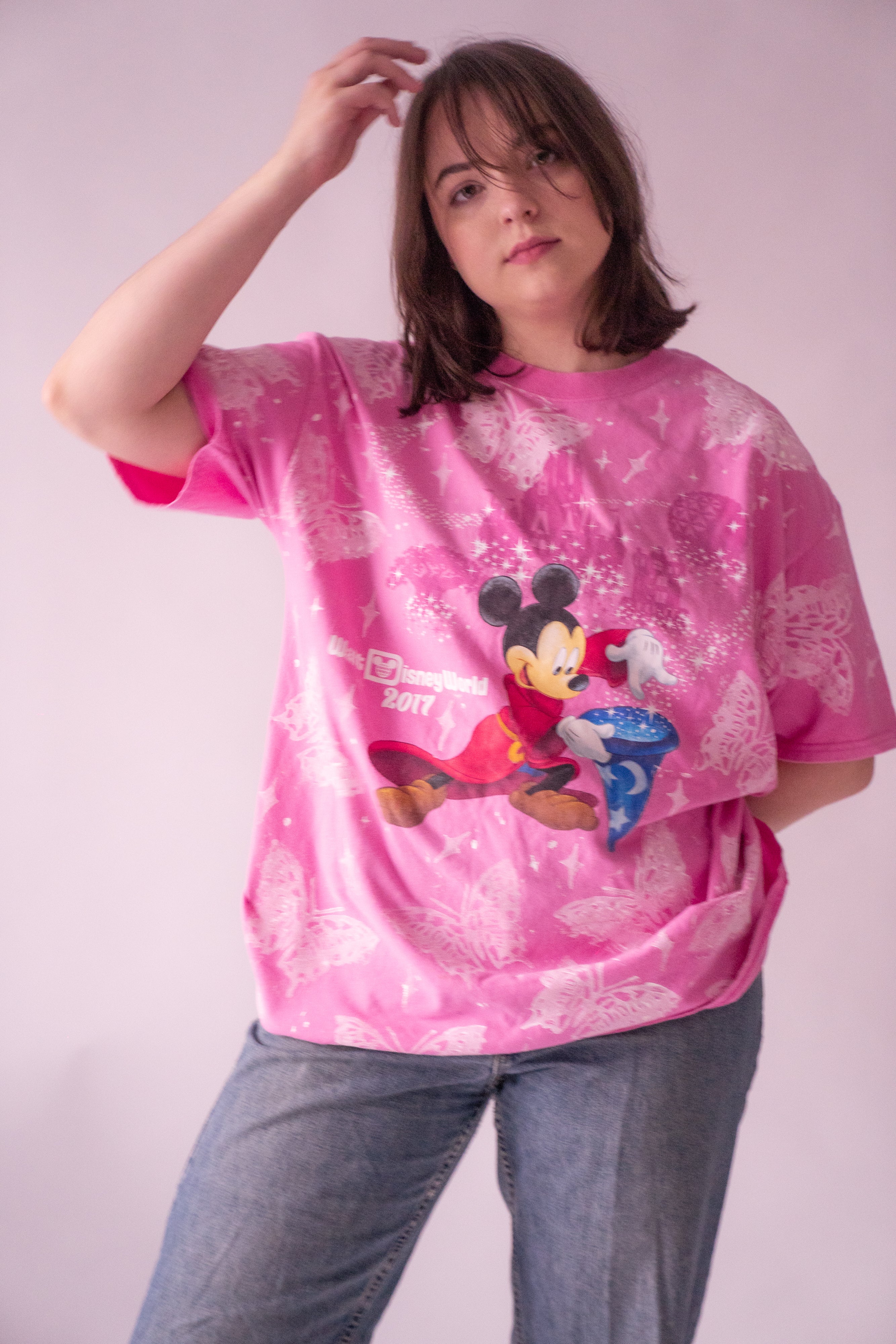 Butterfly block print Disney shirt