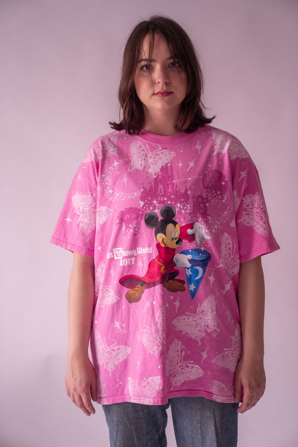 Butterfly block print Disney shirt