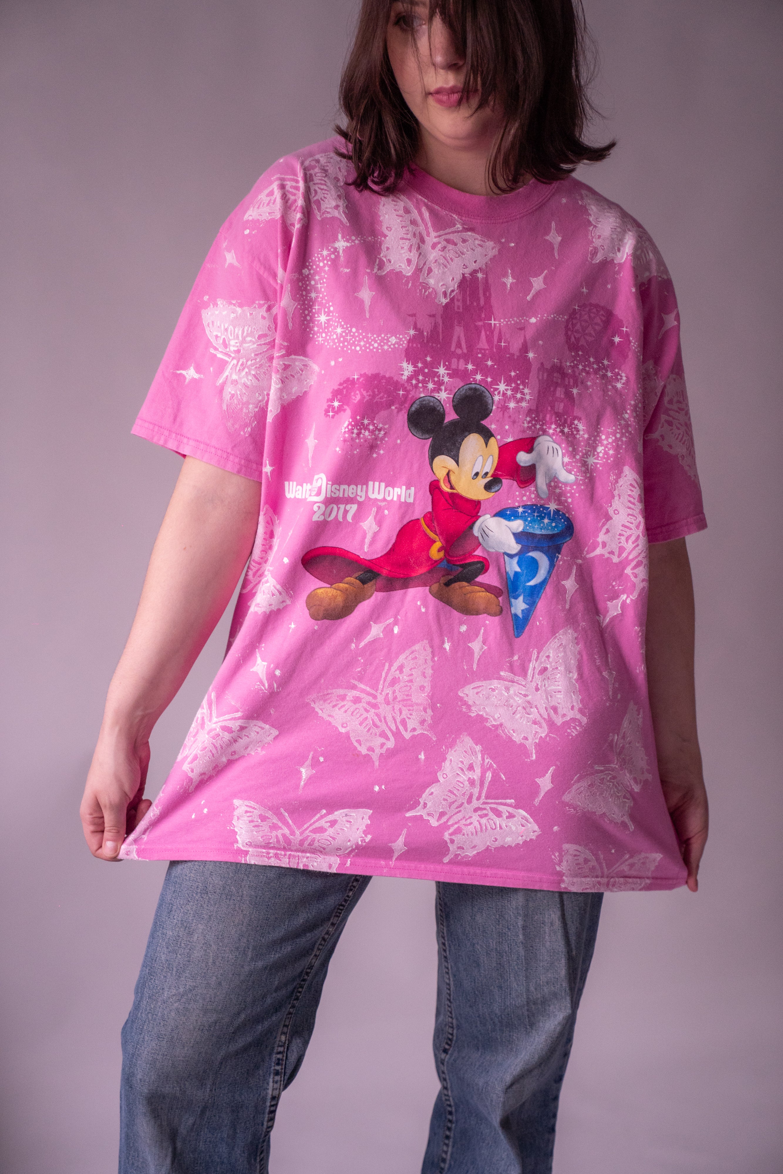 Butterfly block print Disney shirt