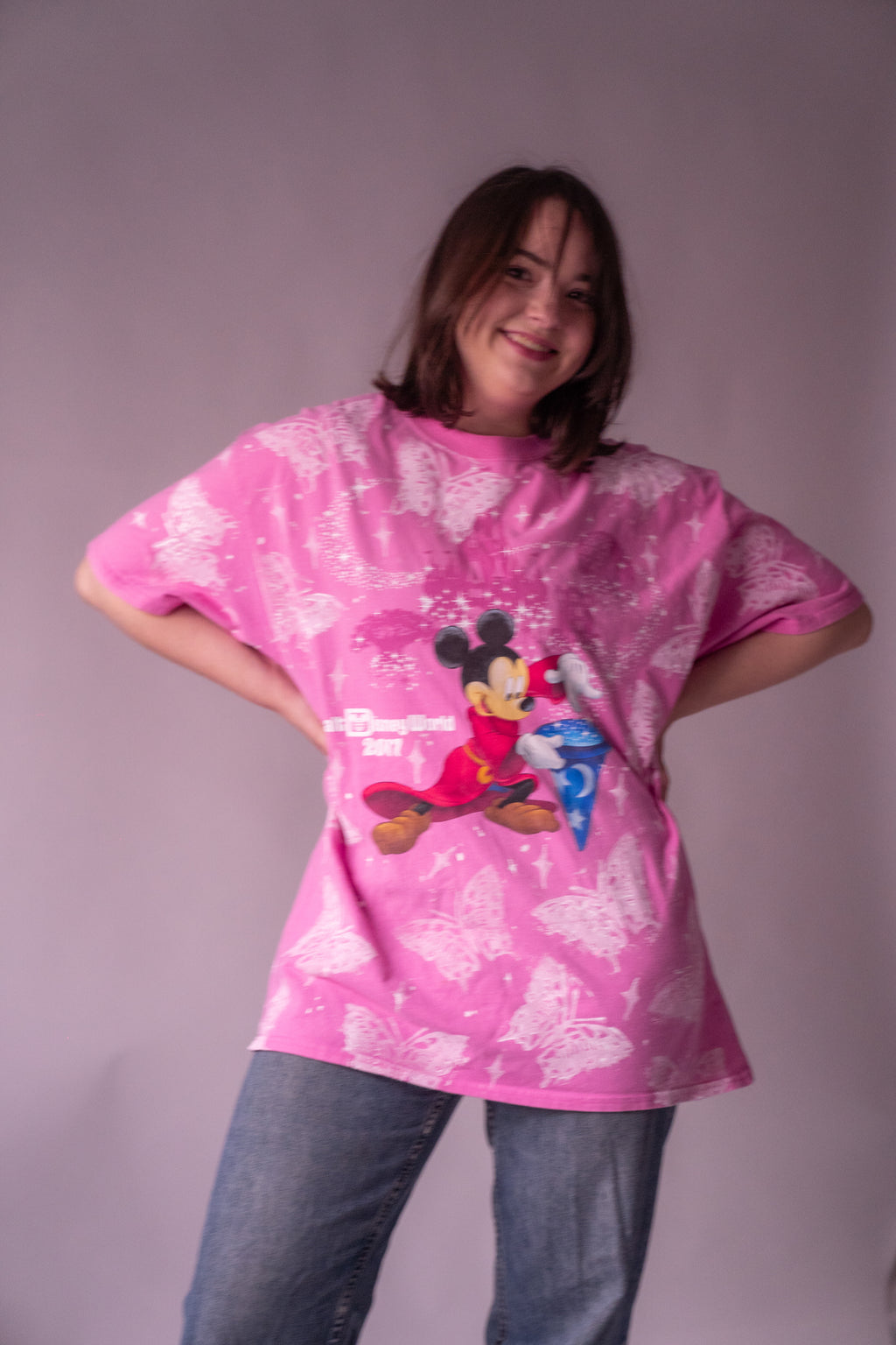 Butterfly block print Disney shirt