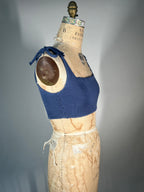 Reversible shoulder tie bra top