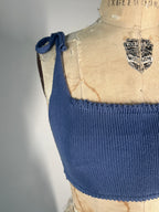 Reversible shoulder tie bra top