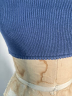 Reversible shoulder tie bra top