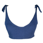 Reversible shoulder tie bra top