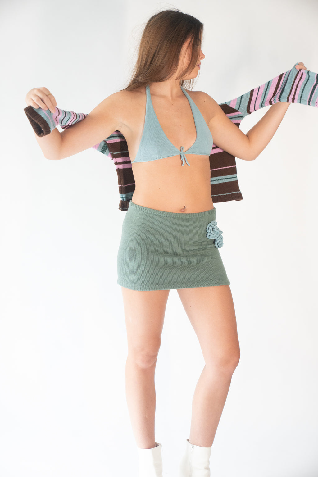 Blank knit Skirt